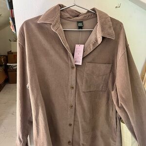 Wild Fable Brown Button-Down Corduroy